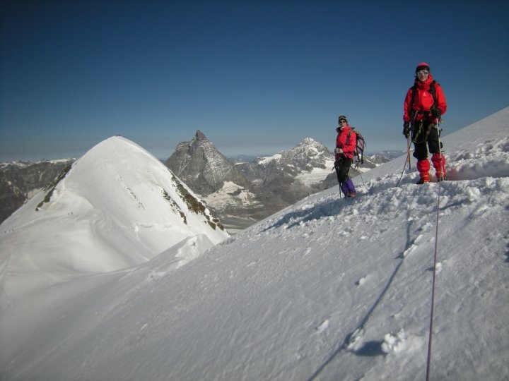 Les 4000 du Mont-Rose : le Breithorn sur fond de Cervin Les 4000 du Mont-Rose : le Breithorn sur fond de Cervin