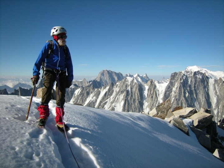 Au sommet de l'aiguille d'Argentière