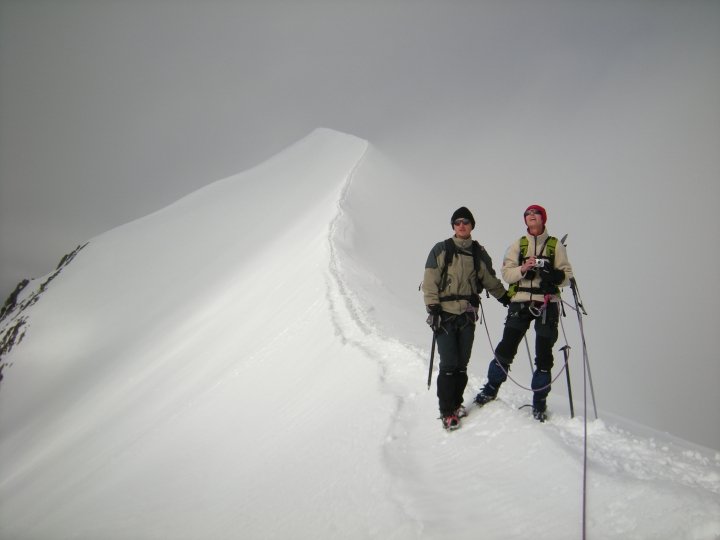 Au pied du deuxième dôme de Miage, ambiance singulière