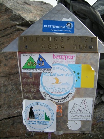 Sommet du Mont-Rose, pointe Dufour Sommet du Mont-Rose, pointe Dufour