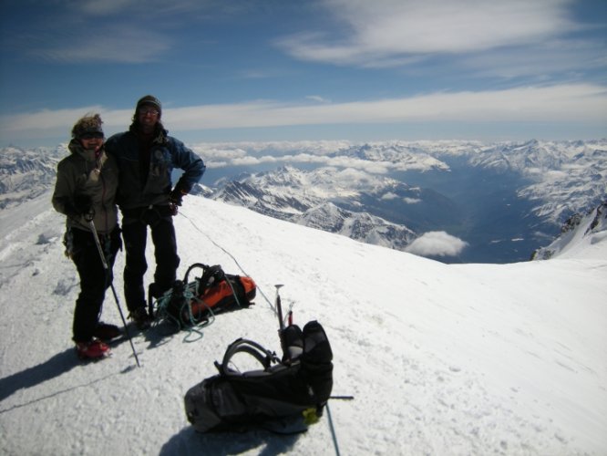 Le Mont-Blanc à skis