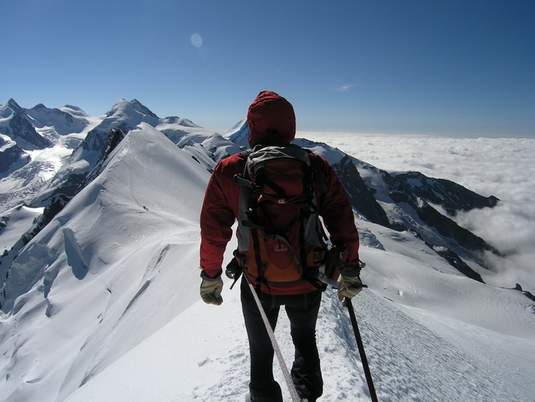 La traversée du Breithorn 4000 du Mont-Rose, traversée du Breithorn