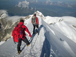 Mont-blanc : la descente par la voie normale guide pour le Mont-blanc : la descente par la voie normale