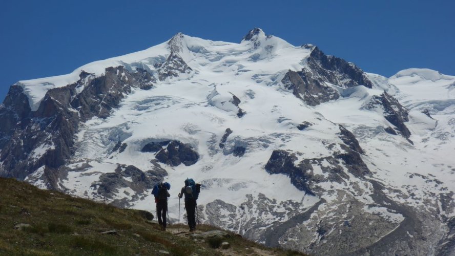 En route vers la pointe Dufour depuis Zermatt