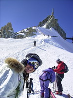 Descente de la Vall�e Blanche au pied de l'aiguille du Midi