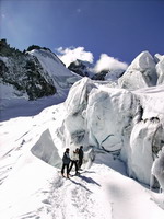 descente de la Vall�e Blanche envers du Plan