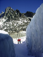 descente de la Vall�e Blanche et mer de glace