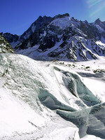descente de la vall�e Blanche les Moulins