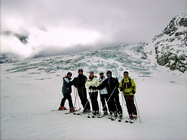 Sous la salle � Manger dans la descente de la Vall�e Blanche � skis