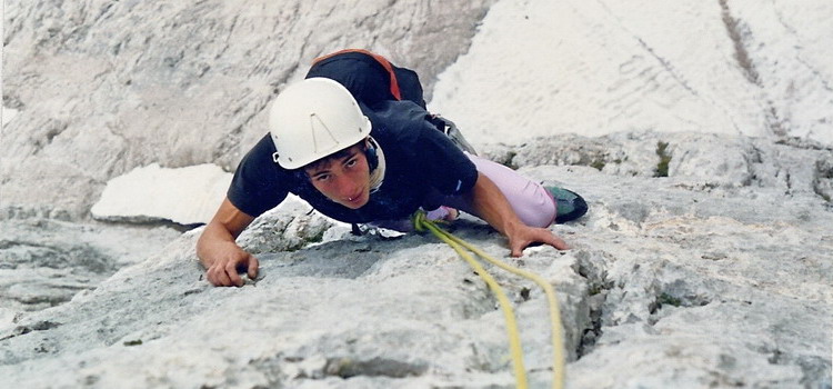 escalade dans les Dolomites en 1989