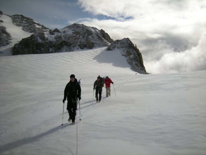 Passage au Plateau de Trient vers l'aiguille du Tour