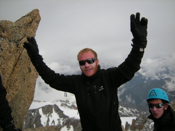 François, sa bonne humeur au sommet de l'aiguille du Tour !