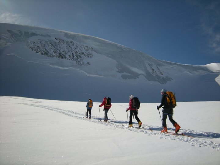 Sous la Serpentine en direction du Pigne d'Arolla