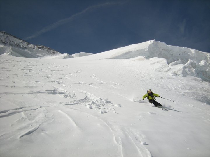 Nans dans la descente du Dôme des Ecrins