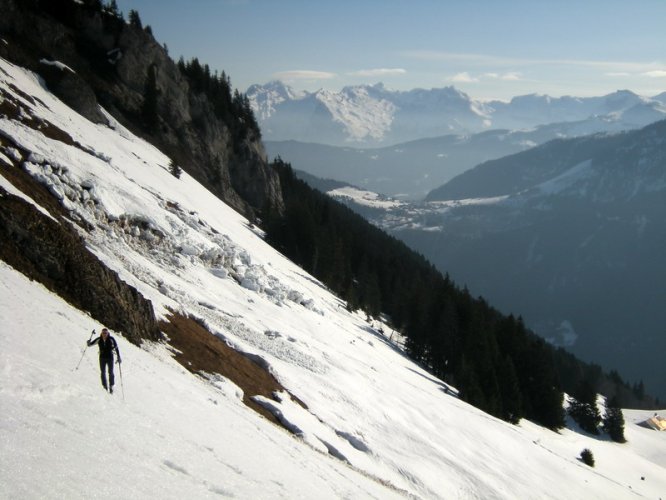 Face Est du Petit Bargy couloir des Frémieux