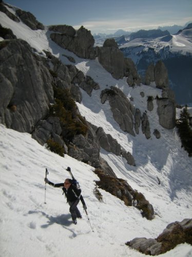 Face Est du Petit Bargy couloir des Frémieux