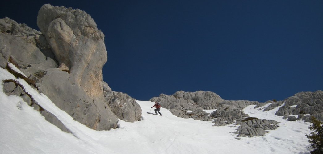 Face Est du Petit Bargy couloir des Frémieux