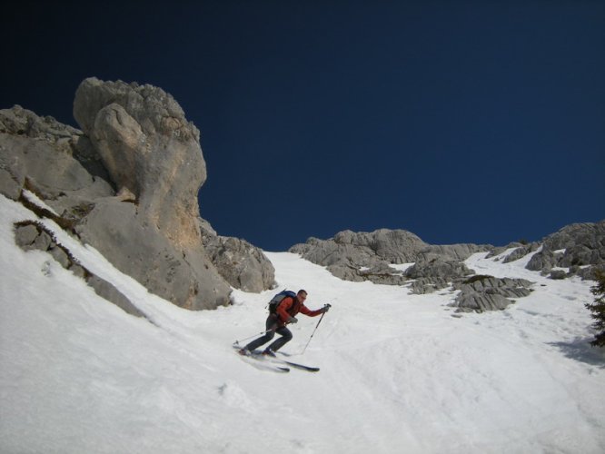 Face Est du Petit Bargy couloir des Frémieux