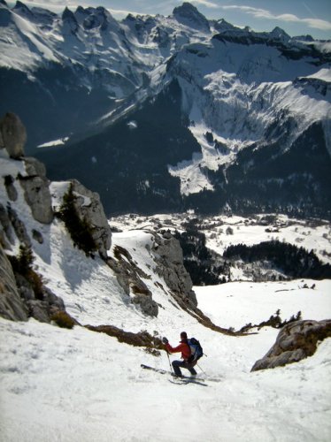 Face Est du Petit Bargy couloir des Frémieux