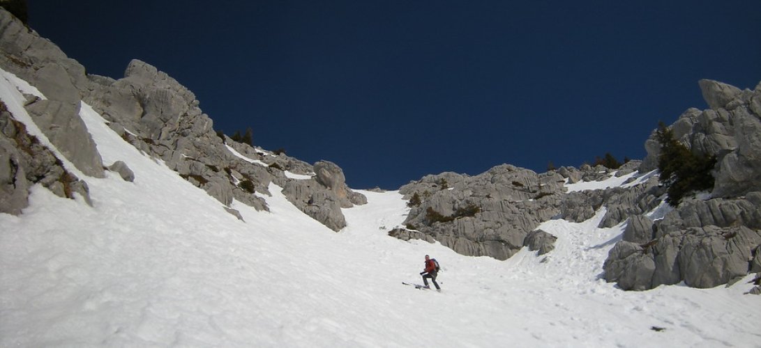 Face Est du Petit Bargy couloir des Frémieux