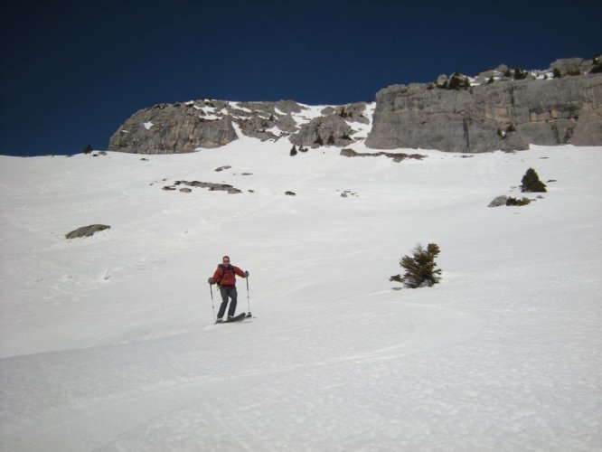 Face Est du Petit Bargy couloir des Frémieux