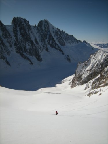 Ski au col d'Argentière, Chamonix