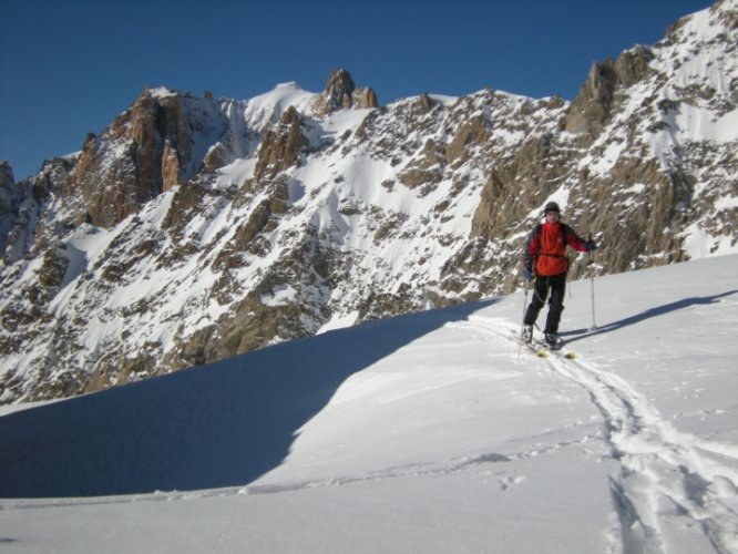 Ski au col d'Argentière, Chamonix