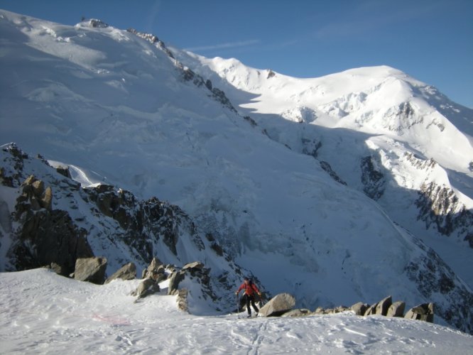 Couloir des Cosmiques à skis