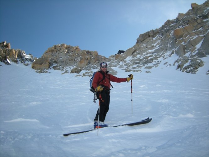 Couloir des Cosmiques à skis