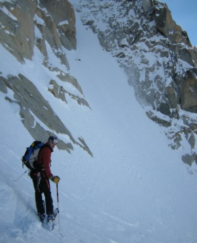 Couloir des Cosmiques à skis