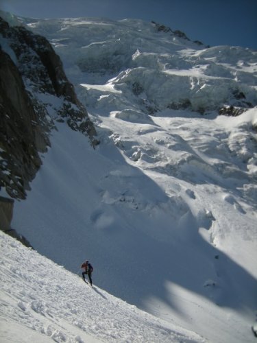 Couloir des Cosmiques à skis