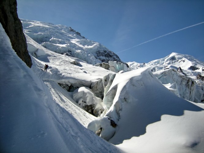 Couloir des Cosmiques à skis