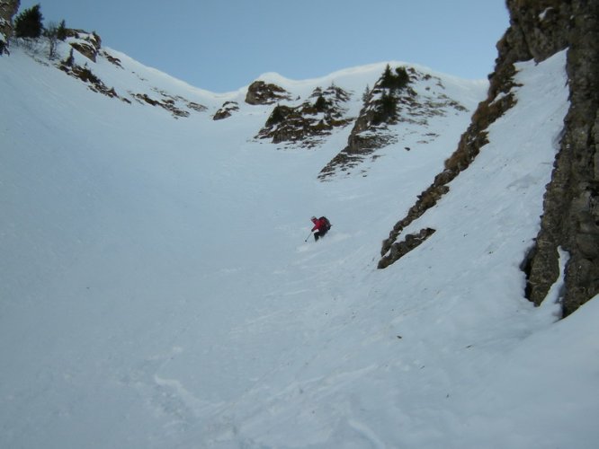 Face Ouest du Jallouvre et couloir Sosay