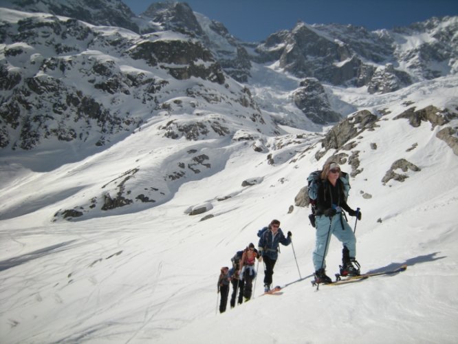 Raid à skis entre la Fouly et Trient