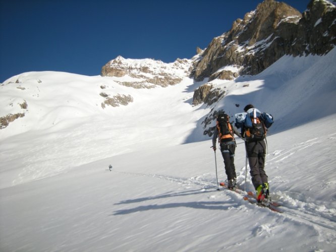 Raid à skis entre la Fouly et Trient