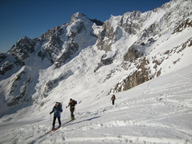 Raid à skis entre la Fouly et Trient