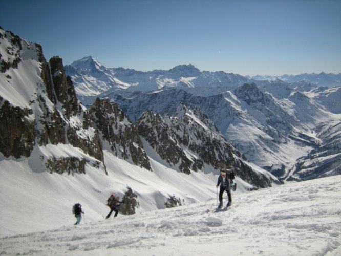 Raid à skis entre la Fouly et Trient