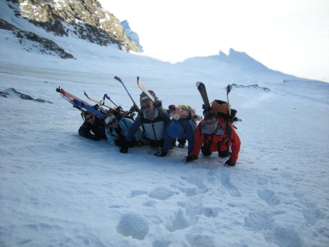 Raid à skis entre la Fouly et Trient