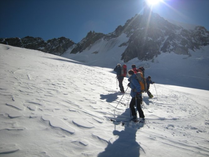 Raid à skis entre la Fouly et Trient