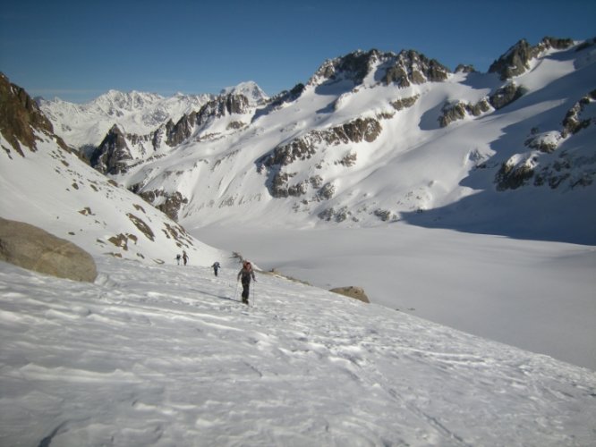 Raid à skis entre la Fouly et Trient