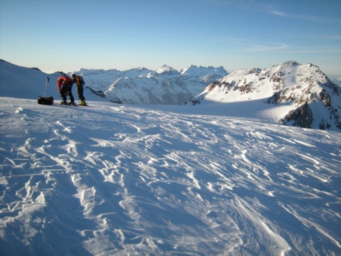 Raid à skis entre la Fouly et Trient