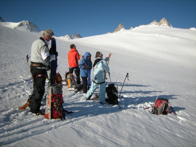 Raid à skis entre la Fouly et Trient