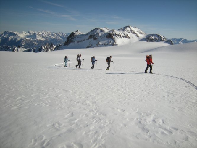 Raid à skis entre la Fouly et Trient