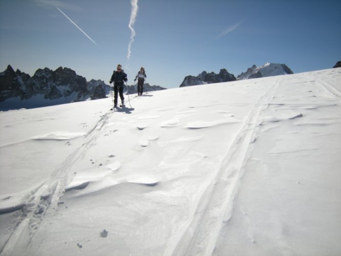 Raid à skis entre la Fouly et Trient