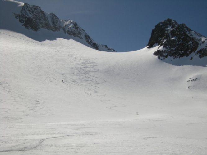 Raid à skis entre la Fouly et Trient