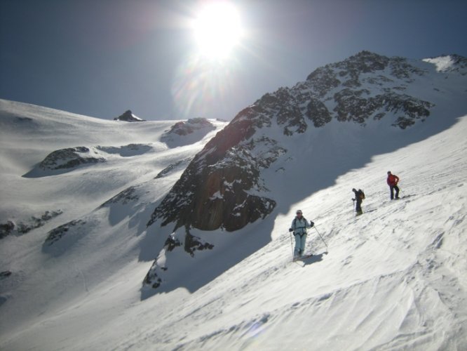 Raid à skis entre la Fouly et Trient