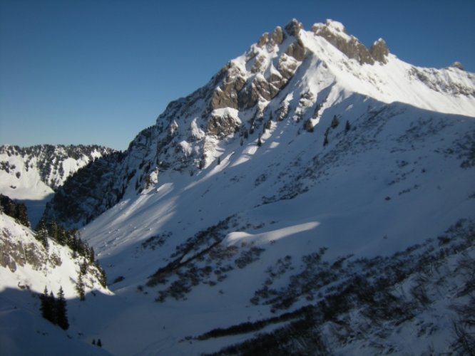 Pointe de Chalune couloir de Pététoz