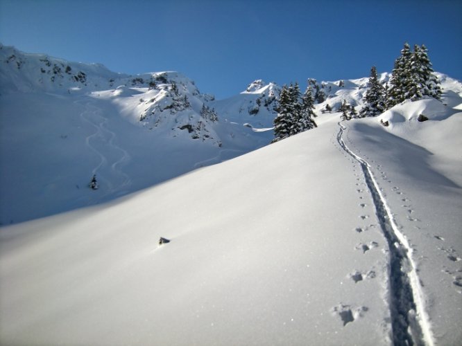 Pointe de Chalune couloir de Pététoz