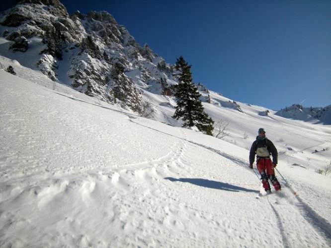 Pointe de Chalune couloir de Pététoz