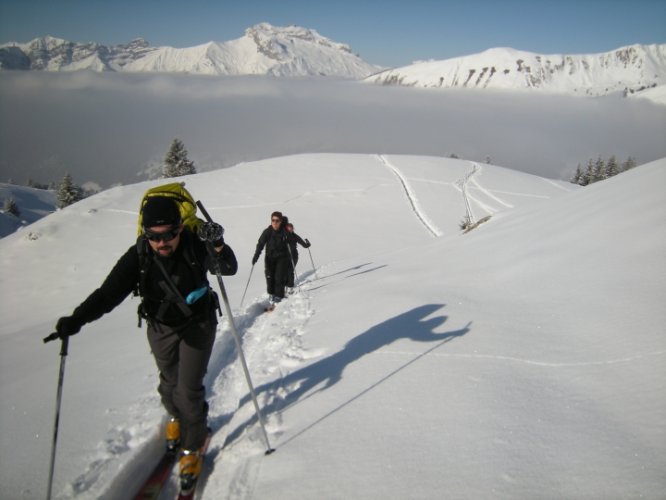Ski de randonnée dans les Aravis col des Porthets
